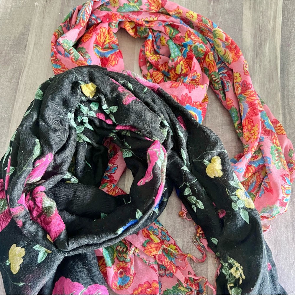 Bright Floral Scarf Lot